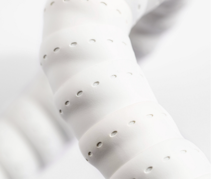 Bontrager 1.5mm Spacer Perf Line Handlebar Tape Set in White-1